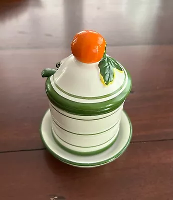 Wow! Vintage Lord And Taylor Orange Jam/Jelly Jar With Spoon!! • $10