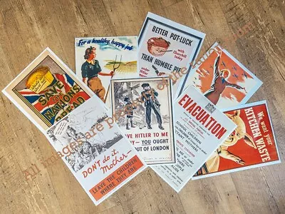 1940's WW2- Wartime-Historical Poster Set Great For Re Enactment Schools-project • £5.99
