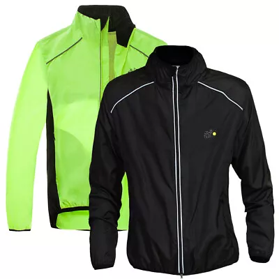 MTB Biker Cycling Jacket Mens Running Waterproof Reflective Wind Coat Rain Coat • $20.79