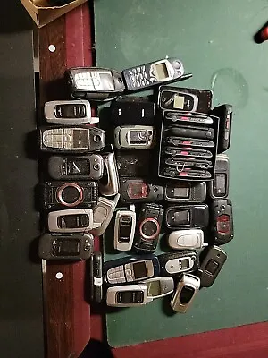 Around 40 Classic Collectable Cell Phones Mostly Flip Phones • $50