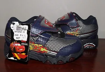 NEW NWT Disney/Pixar Cars Lightning McQueen Toddler Boys Light-Up Shoes SZ5.5 • $18.99