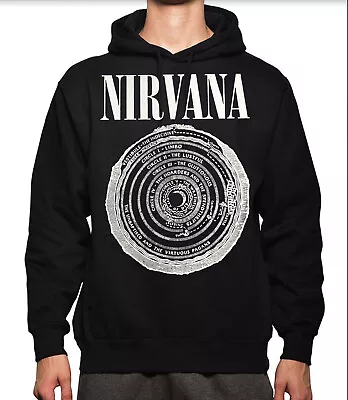 Nirvana N Circle HOODIES BLACK MEN's SIZES • $27.99