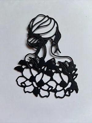 10 X  “Wistful”  Ladies Head Silhouette Die Cuts In BLACK • £2.65