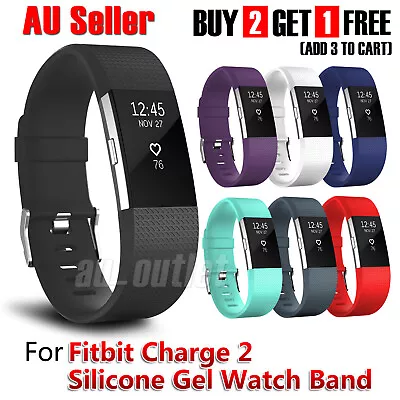 $4.95 • Buy Replacement Silicone Watch Wrist Sports Band Strap For Fitbit Charge 2 Wristband