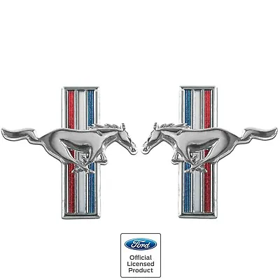 1965 1966 Mustang Fender Emblems Ornament Running Horse Chrome Left & Right • $29.99