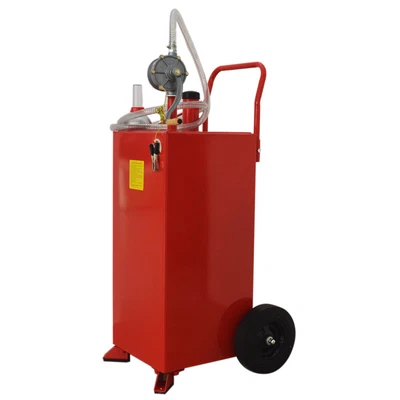 $454.77 • Buy 30/35 Gallon Gas Caddy/Oil Drain Tank Automotive Fuel Transfer Pump Portable