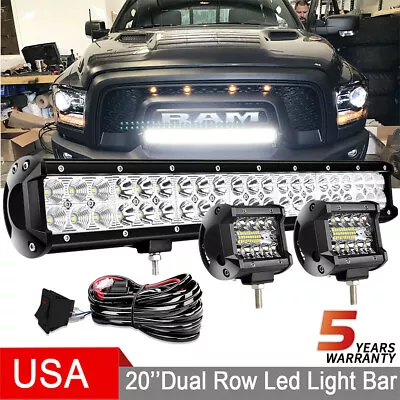 For Ford F150/SVT 04-14 Raptor Hidden Bumper 20  LED Light Bar+4  Fog Lights Kit • $45.99