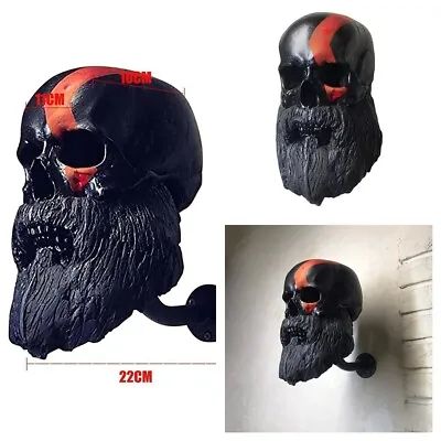 SKULL Motorcycle Helmet Holder Hook Jacket Bag Display Rack Wall Mount Hanger X1 • $31.64