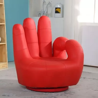 Brand New Large Swivel Hand Chair Finger  Ok  Sofa Couch Lounge Red Leather Hq • $656