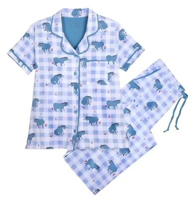 Disney Munki Munkie Slumber Collection Pajamas PJ's Eeyore Sz Large Soft 2pc • £48.20