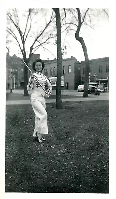 Vintage Photo Pretty Woman Majorette Costume Marching Band Batton • $9