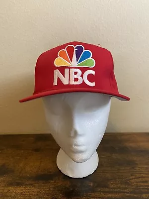 Vintage NBC SPORTS Strapback Hat Cap NBA Official Product AJD Red • $19.99
