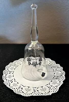 Vintage Wedding Happy Anniversary Crystal Bell West Virginia Glass/Gold • $9