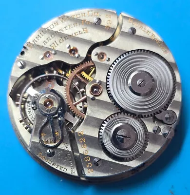 Vintage 16 Size Hamilton Grade 992e Elinvar Pocket Watch Movement Parts • $20