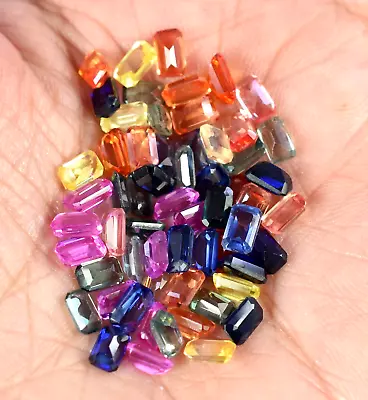 Multi Color Sapphire Total Carat Weight 28.15 Ct Unheated 5x3 Mm Loose Gemstone • $58.50