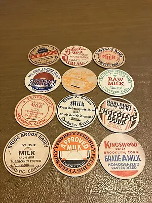 Lot Of 12 Connecticut Milk Caps  • $2