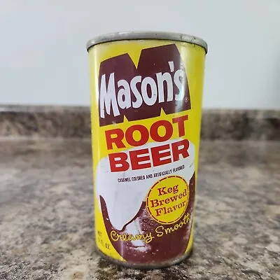 Vintage Masons Root Beer Metal Can Norfolk Nebraska Soda Pop • $7.99