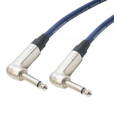 Angled Jack To Jack Speaker Lead. Blue Studio Van Damme Cable. Guitar Amp Cab • £22.35