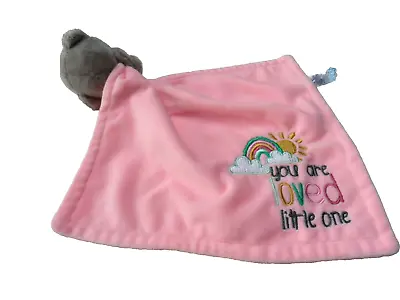 Tiny Tatty Teddy Comforter Pink Embroidery  You Are Loved Little One  Rainbow • £4.49