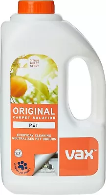 Vax Pet Carpet Cleaner Solution Shampoo Original Citrus Burst Scent 1.5L    • £12.40