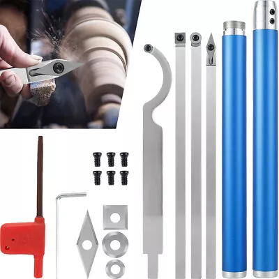 Carbide Wood Turning Tools Woodturning Tools Rougher Turning Chisels Kit & Boxㄨ • $113.24