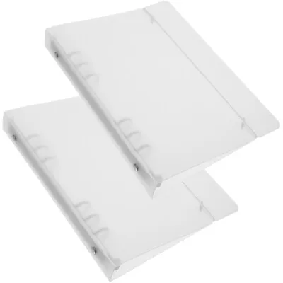  2 Pcs Pp Transparent Loose-leaf Book Plastic File Folder A5 Document Pouch • £14.15