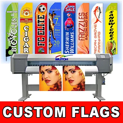 15' Full Color Custom Tall Swooper Advertising Flag Feather Banner Digital Print • $139