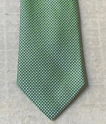 Charles Tyrwhitt London Green Patterned Necktie Mint Cond 59 In. L X 3.25 In. W • $12.50
