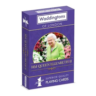 HM Queen Elizabeth II Waddingtons Number 1 Playing Cards • £4.99