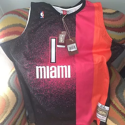 MITCHELL&NESS MIAMI HEAT #1 CHRIS BOSH FLORIDIAN NBA JERSEY NWT SIZE 3XL Mens • $149.99