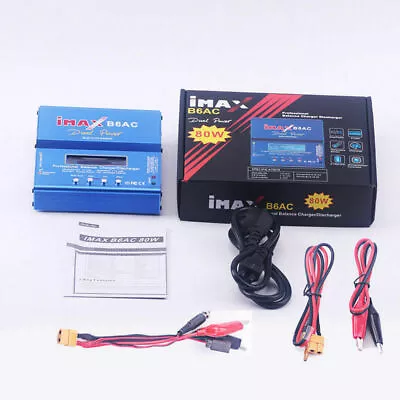 New 80W IMAX B6AC RC Balance Lipo Battery Charger Discharger W/ Digital Display • $72.95