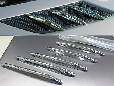 DELUXE 6x Hood Vent Grill Trims For Mercedes Benz W166 ML X166 GL ROYAL CHROME • $48.97