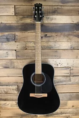 Mitchell D120BK Black Dreadnought Acoustic Guitar DAMAGE  #R4295 • $69.95