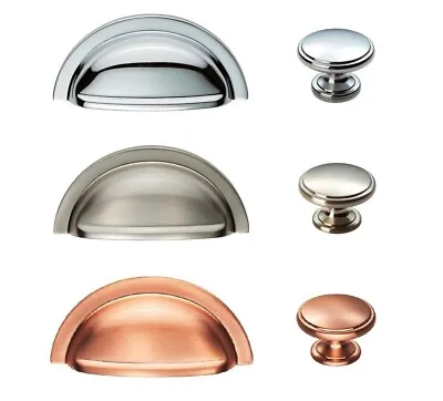 FTD Cupboard Knobs Cabinet Kitchen Drawer Furniture OXFORD CUP PULLS & KNOBS • £3.99