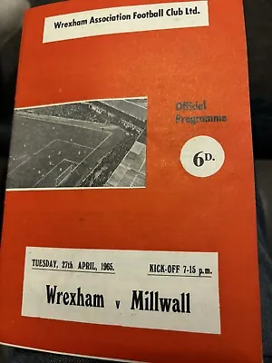 Wrexham V Millwall 1965 Autographed By Wrexham Team • £7