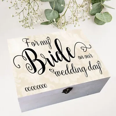 £6.99 • Buy Personalised Wedding Box Sticker, For My Bride, For My Groom, STICKER ONLY