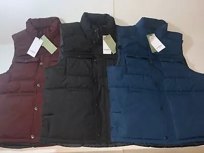 Goodfellow & Co Men's PUFFER VEST Jacket Coat BLACK BURGUNDY Or  BLUE 5 Pockets • $26.06
