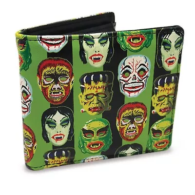 🧟 Monsterama Bifold Wallet Retro-a-go-go! - Universial Monsters Horror • $29.88