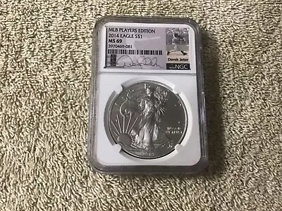 2014 Silver American Eagle MLB Derek Jeter Players Edition NGC MS69 • $77.50