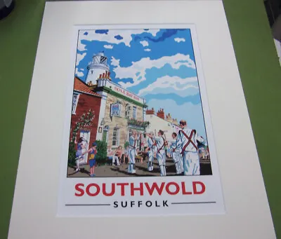Southwold Suffolk. Sole Bay Inn. Retro Railway Poster Print By Steven Binks • $73.46