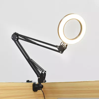 $23.89 • Buy Flexible USB 5X Magnifying Glass Light 3 Colors Illuminated Magnifier Lamp Light