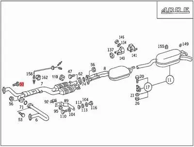 Genuine MERCEDES Exhaust Bolt 903 906 A209 C124 C140 C209 C215 C219 1299900410 • $14.86