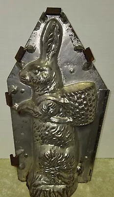 Antique Metal Chocolate Rabbit Mold Hinged 15  Tall • $260