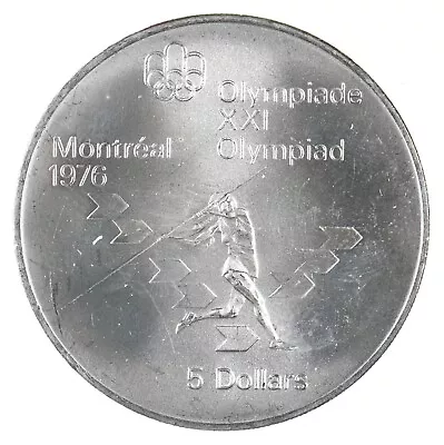 1975 $5 Canadian Canada Olympic Silver Coin *582 • $0.01