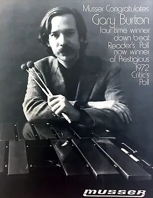 1978 Winner Vibraphonist Gary Burton Photo Musser Vibraphone Vintage Print Ad • $7.99