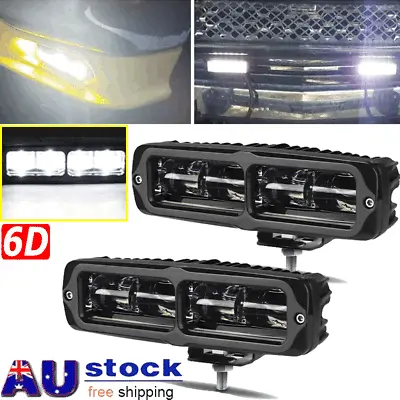 2X 6 Inch LED Work Light Bar Driving Reverse Fog Lamp Offroad 4WD 4x4 6D Lens 6  • $42.74