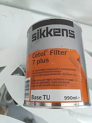£24.99 • Buy Sikkens Cetol Filter 7 Plus Woodstain Paint - Brown New 1lt