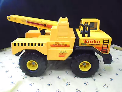 Vintage Large Tonka Turbo Diesel Mighty Tow Service Truck Yellow XMB-975 Tires • $44.95