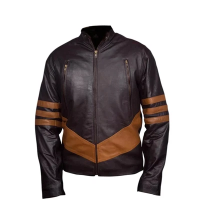 £47.94 • Buy X-Men Wolverine Jacket Bomber Style Brown Jackets Bikers Sheep Skin Leather