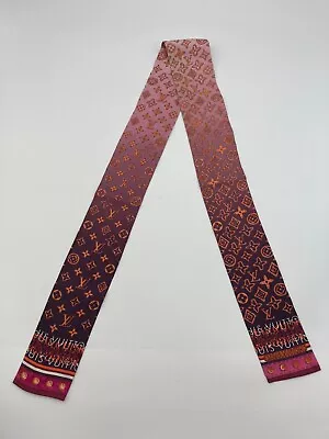 Louis Vuitton Monogram Scarf Silk Twillie L: 116 Cm (7.76 In.)w 7 Cm (2.76 Inch) • $135